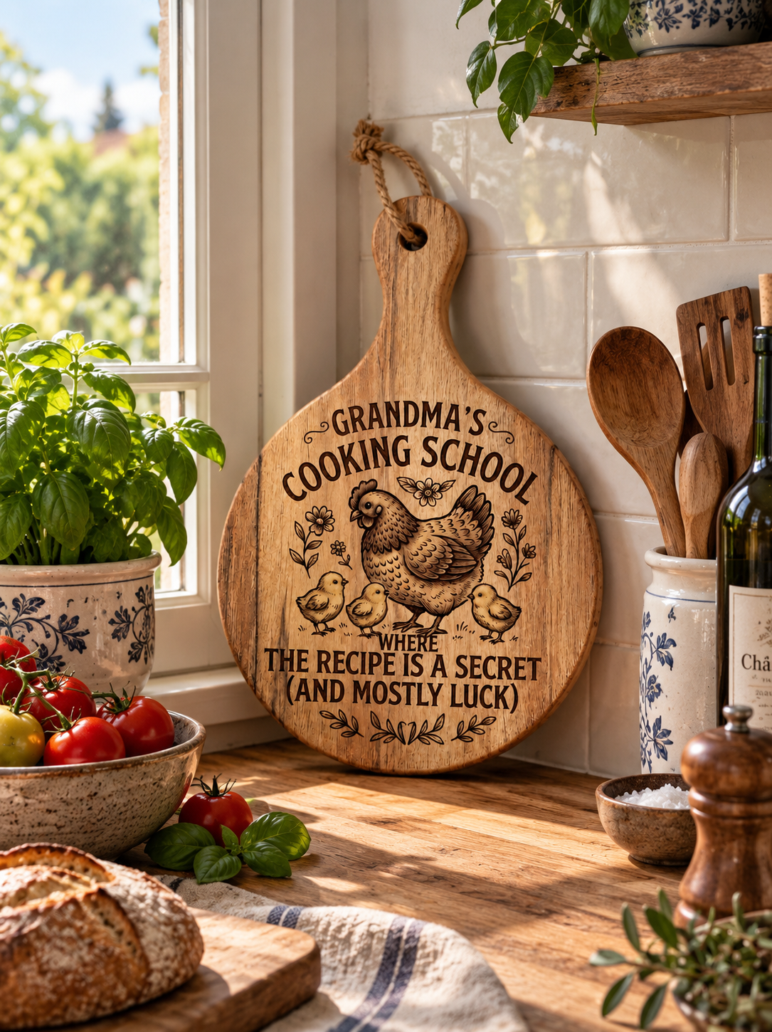 Cutting Board Grandma's Cooking School