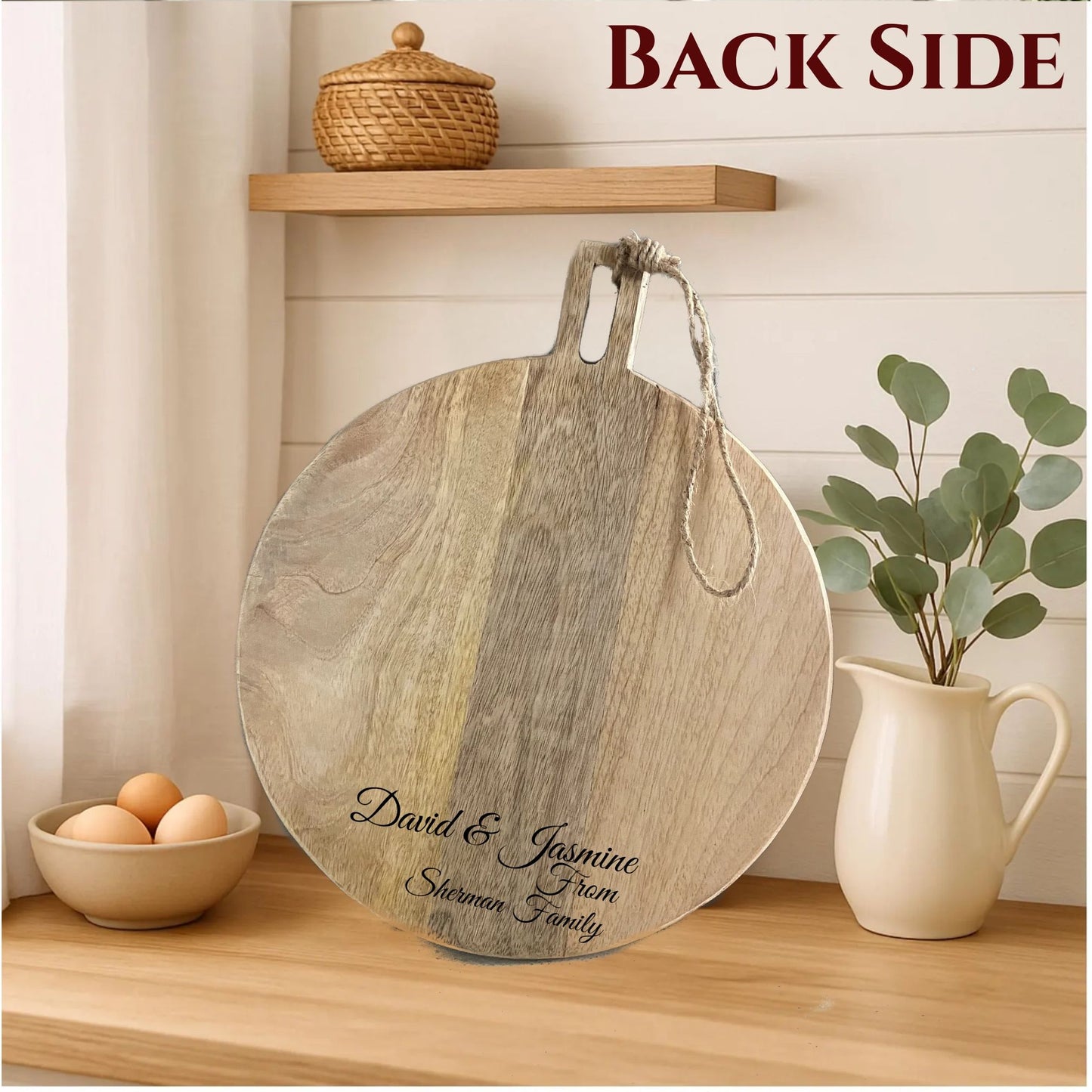 Judaica Tree of Life Mango Wood Cutting Board.