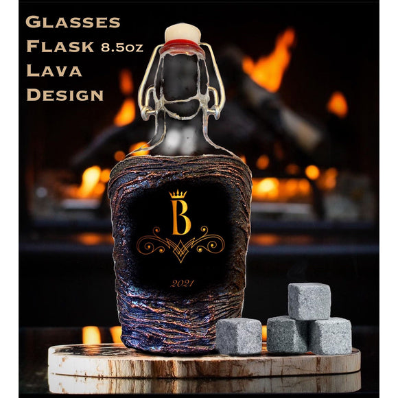 Whiskey glasses flask monogram Customized 