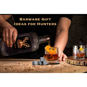 Hunting hunters deer whiskey decanter set home gift bar slate Stone serving tray personalized Customized