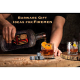 Fireman firefighter decanter custom personalized set bar gift for men glasses Whiskey