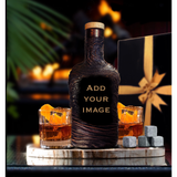 US Army military whiskey decanter set glasses personalized customized scotch bourbon bottle stone ice Custom image decor unique