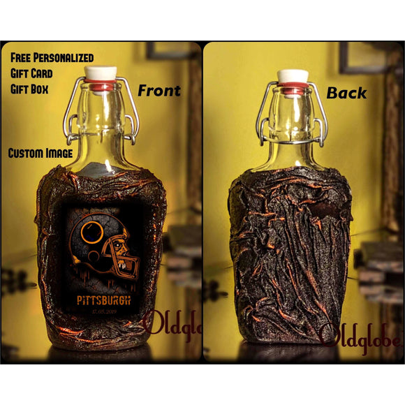 Pittsburgh Whiskey Glass Flask Set-RoyalWhiskeyGift