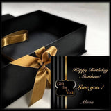 Gift Box gold ribbon anniversary card
