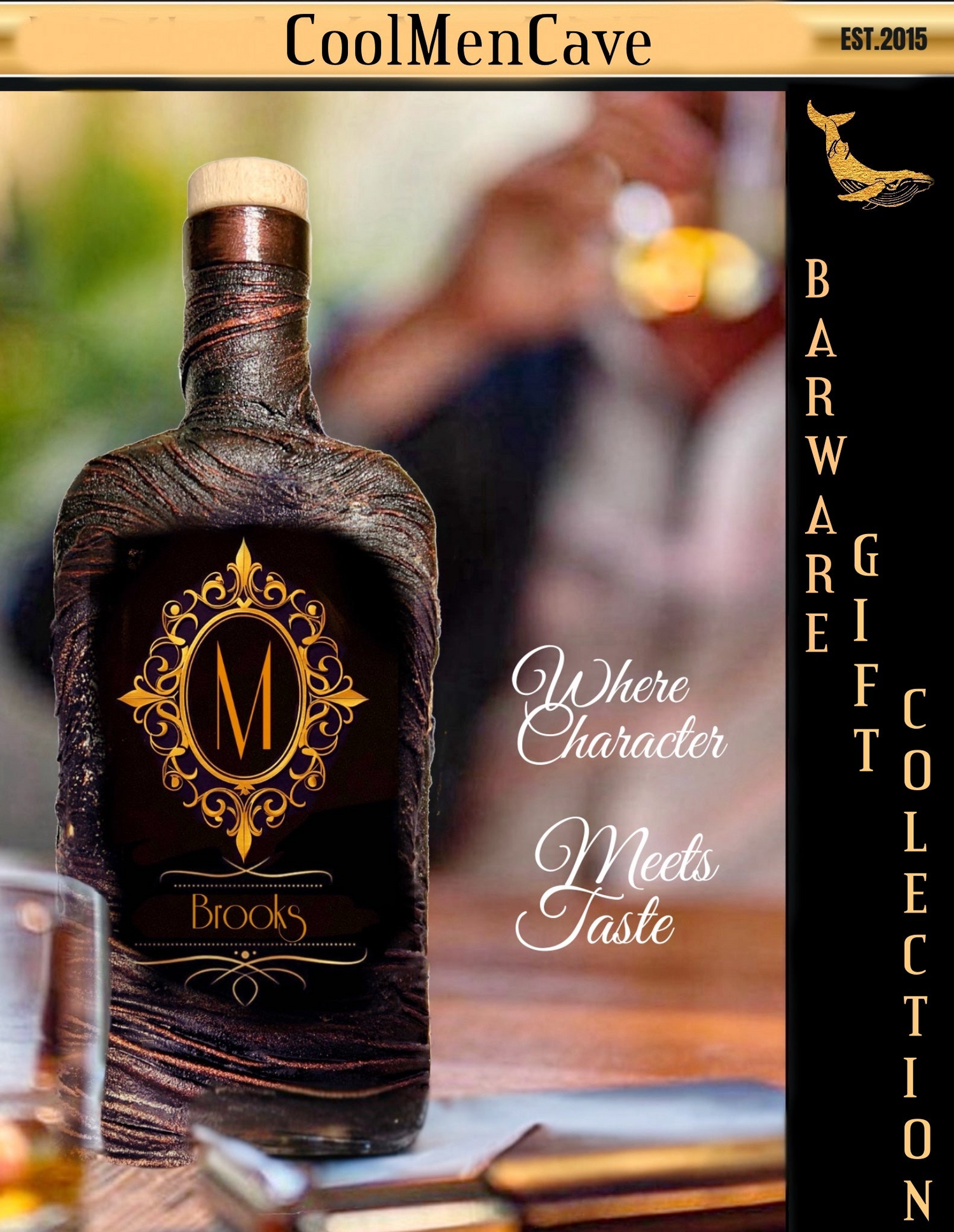 Monogram decanter whiskey decanter 