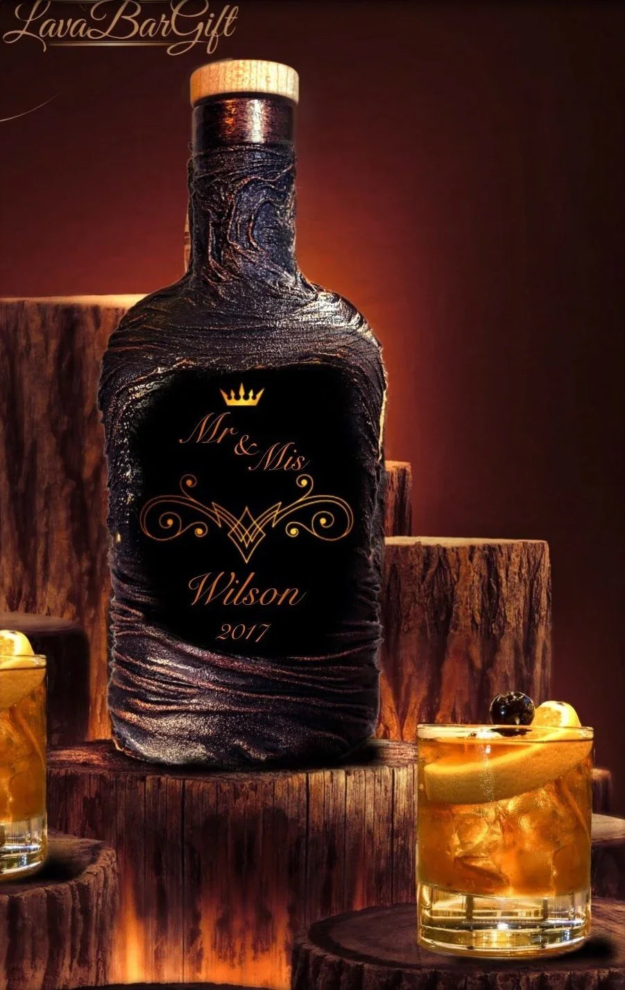 Wedding decanter set initial name whiskey gift ideas for new couples glasses scotch 