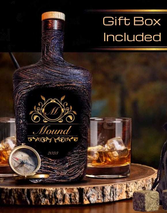 Custom Logo or Image Personalized Whiskey Decanter Set