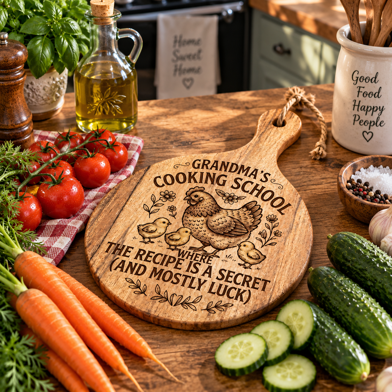 Cutting Board Grandma's Cooking School