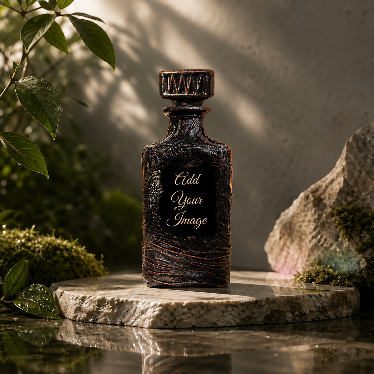 Whiskey Decanter Set with Deer Image Gift for Hunters