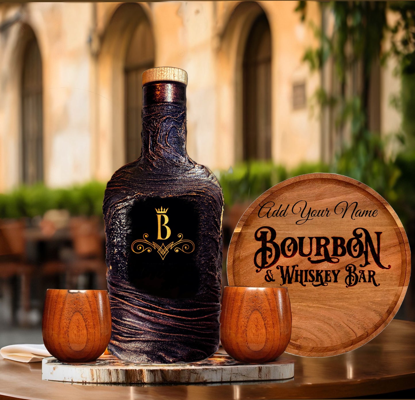 Personalized Monogram Decanter Set