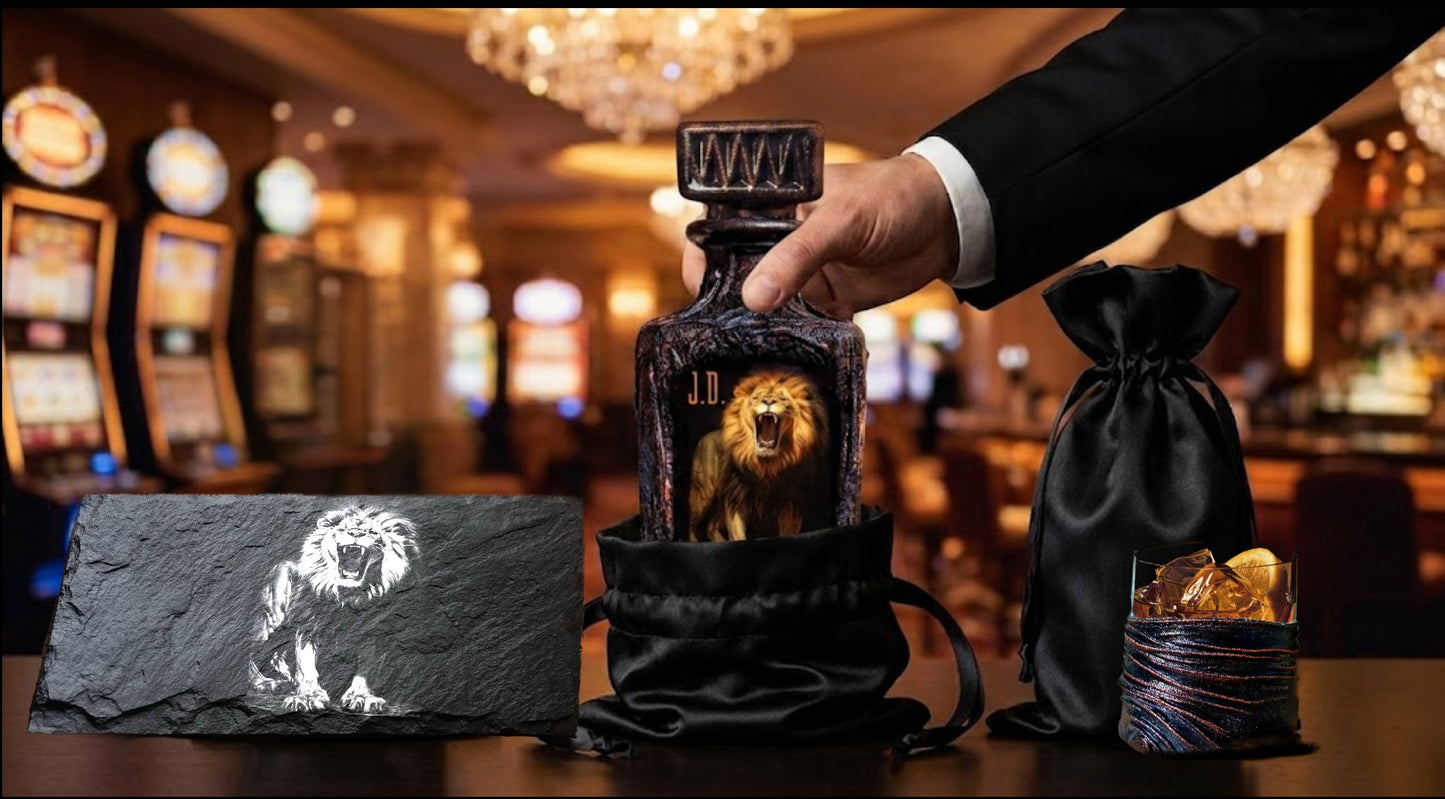 Personalized Knight Crest Whiskey Decanter Set