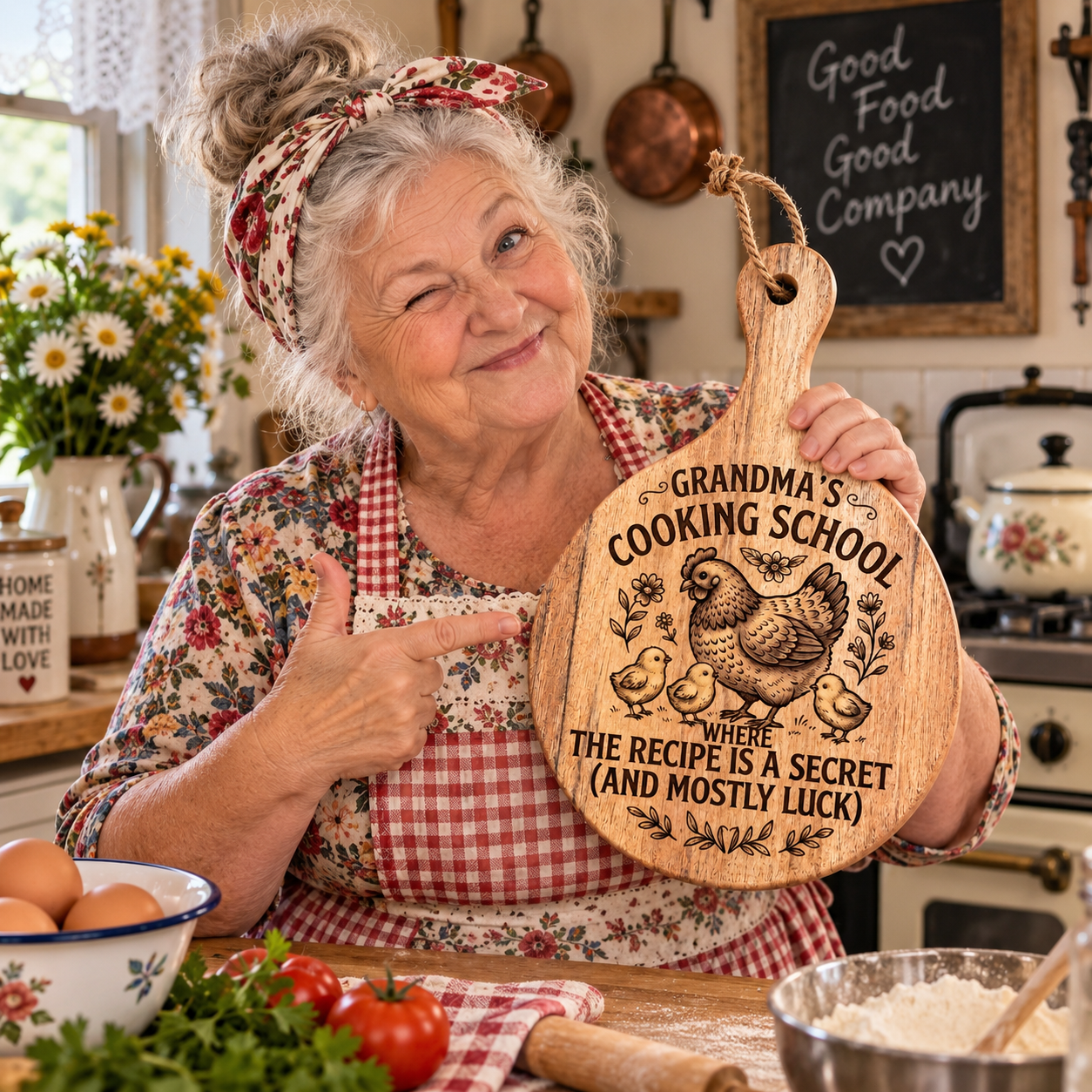 Cutting Board Grandma's Cooking School
