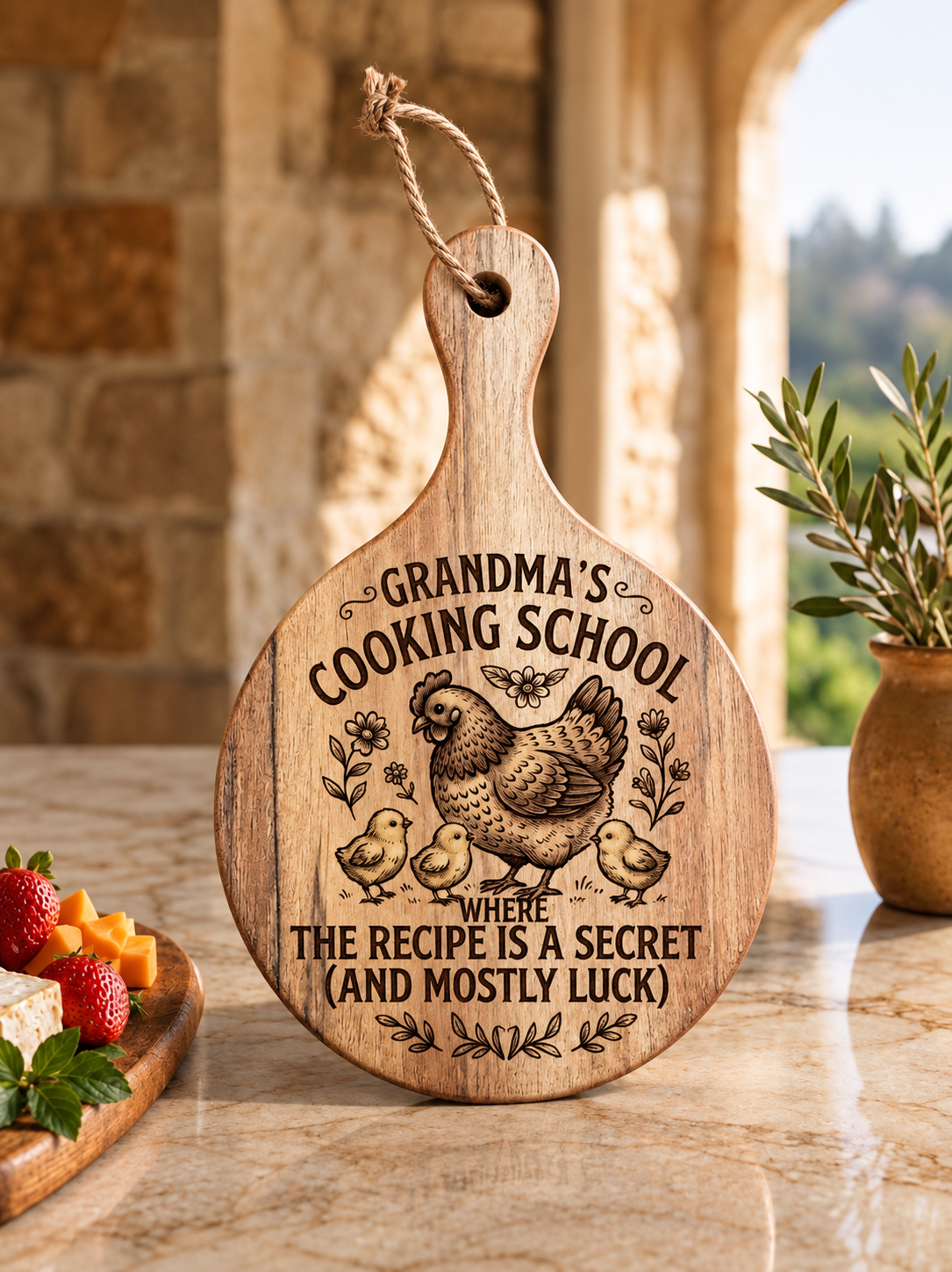 Cutting Board Grandma's Cooking School