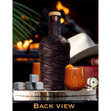 Decanter lava design wood glasses unique gift barware 
