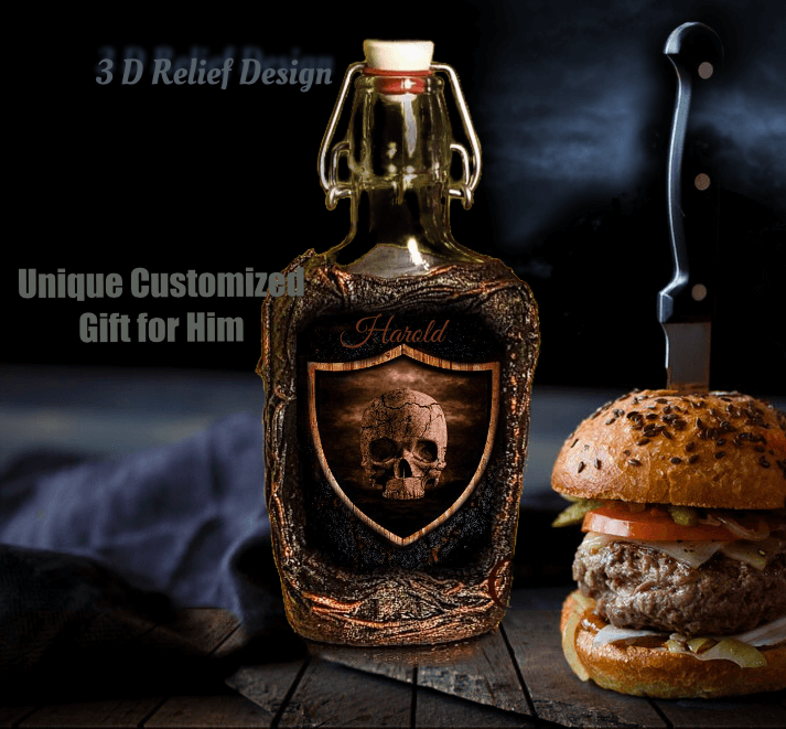 Skull Whiskey Glass Flask