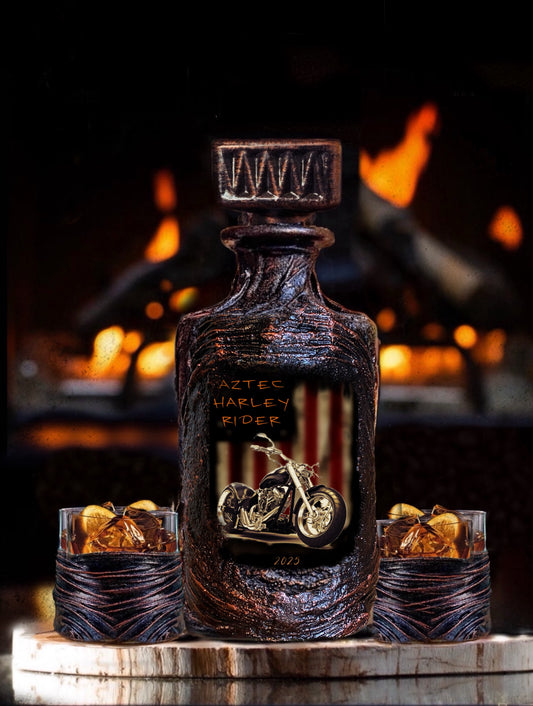 Motorcycle Whiskey Decanter Set