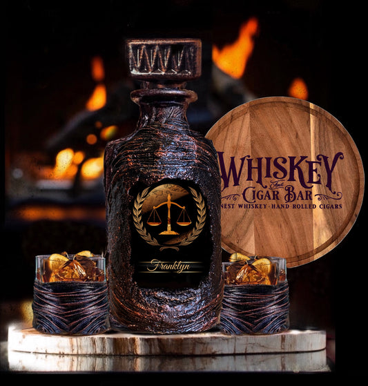 Lowyer Personalized Whiskey Decanter Set
