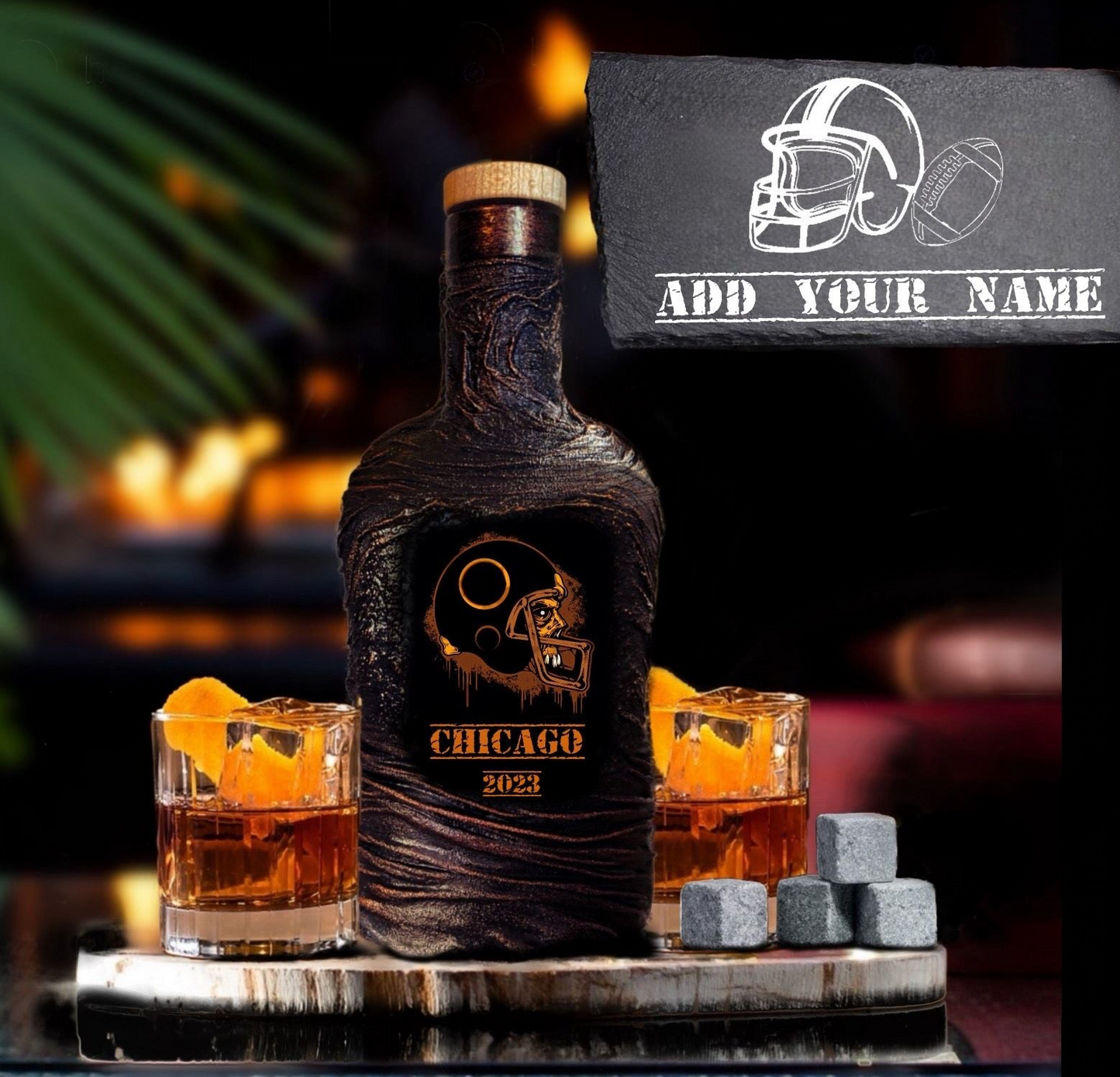 Chicago Football Whiskey Decanter Set