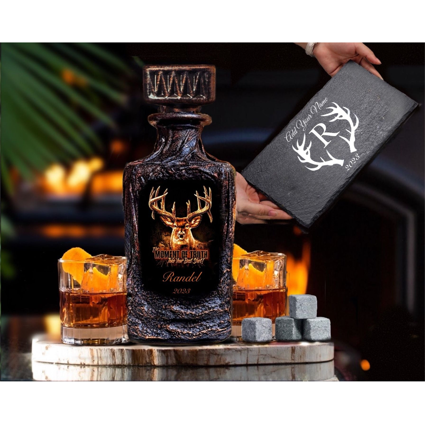 Hunting / Deer Whiskey Decanter Set