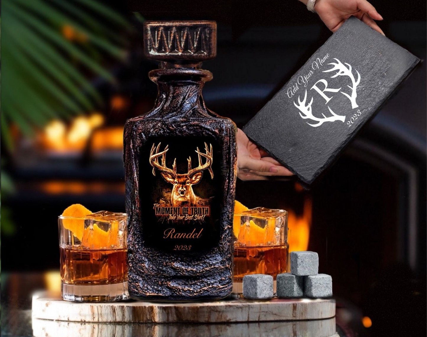 Hunting / Deer Whiskey Decanter Set