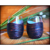 Wine glasses unique decoration lava 
