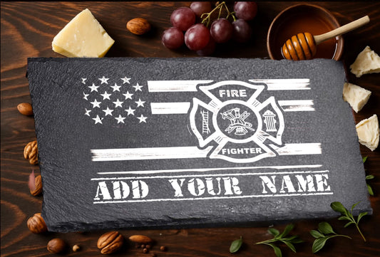 Police Officers Slate Serving Tray