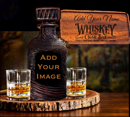 Custom Image Liquor Decanter Set