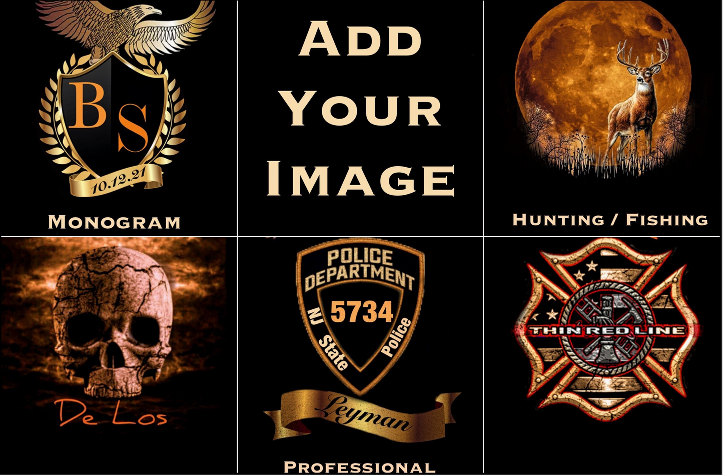 Skull police fireman 