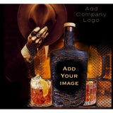 Decanter whiskey scotch bourbon glasses bar gift set custom man head  Customized 