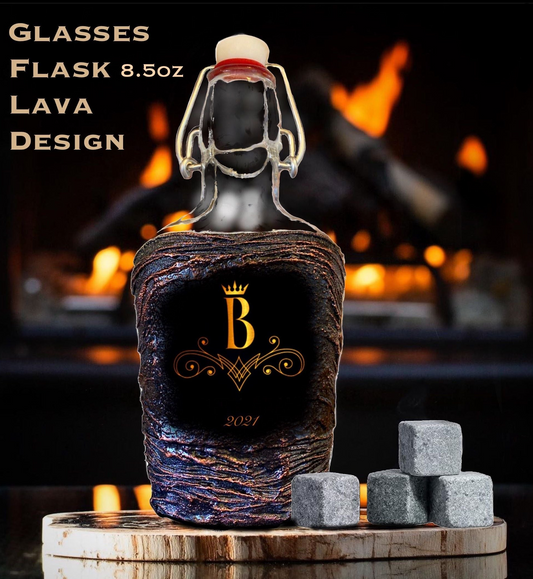 Personalized Monogram Whiskey Flask Set