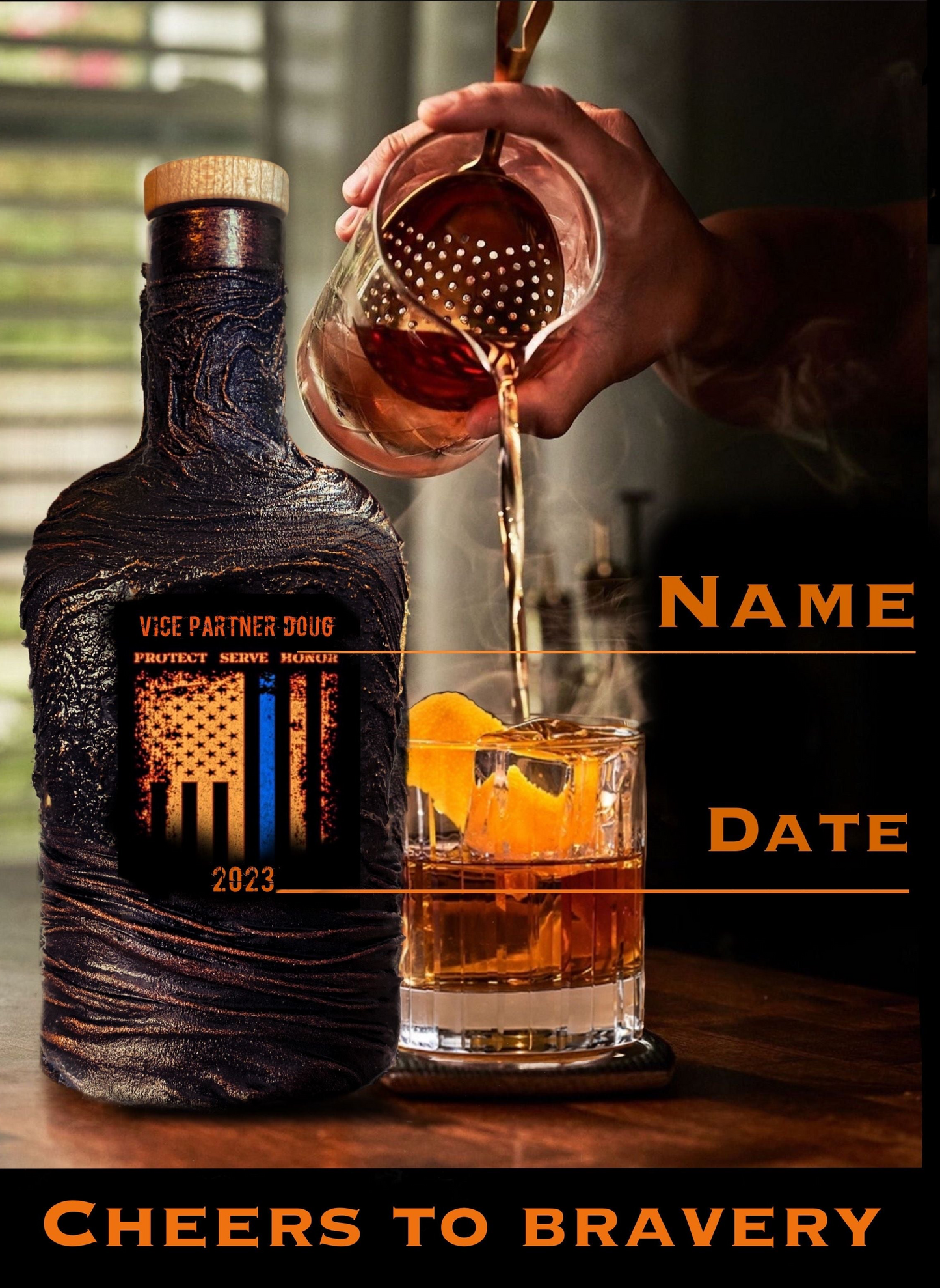 Police Officers Decanter Set | Gift for Home Bar