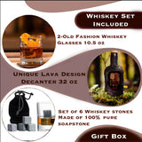 barware gift whiskey ice stone Decanter set 