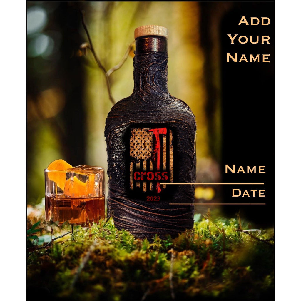 Fireman firefighter decanter custom personalized set bar gift for men glasses Whiskey 