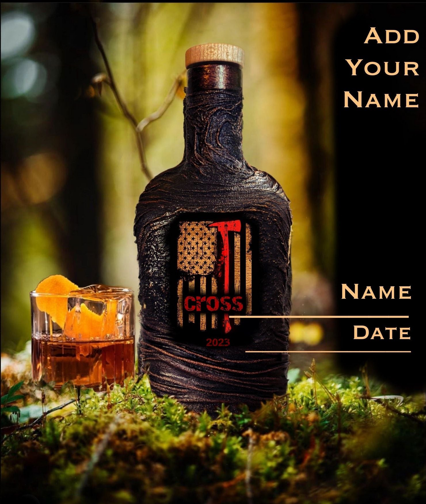 Fireman Decanter Set | Customized Slate Service Tray