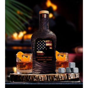 US Army military whiskey decanter set glasses personalized customized scotch bourbon bottle stone ice 