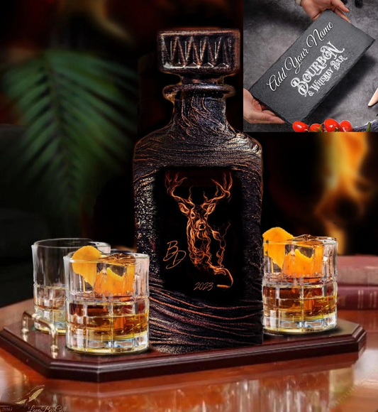 Hunting Whiskey Decanter Set / Deer Gift for Hunters (Copy)