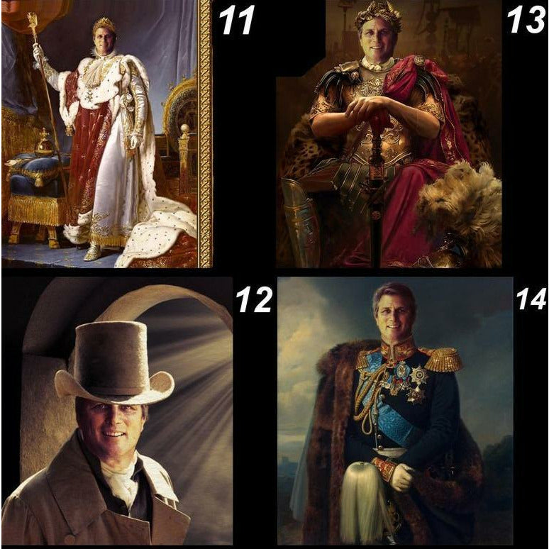 Historical Portrait Whiskey Decanter Set with Gift Box
