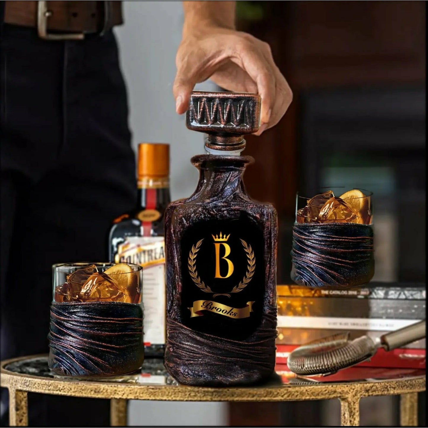 Monogram Anniversary Whiskey Decanter Set