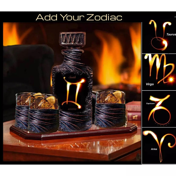 Zodiac Whiskey Decanter Set