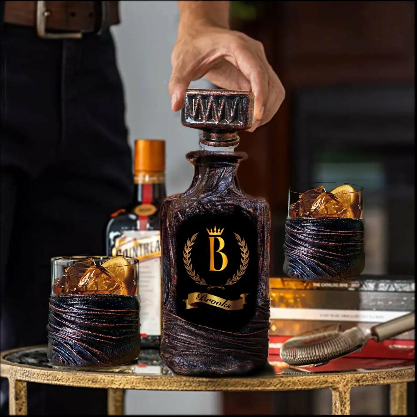 Personalized Fireman Whiskey Glasses Set