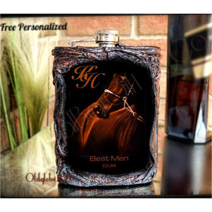 Horse Whiskey Flask 8 oz-RoyalWhiskeyGift