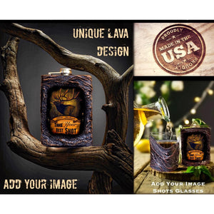 Hunting Whiskey Flask Set