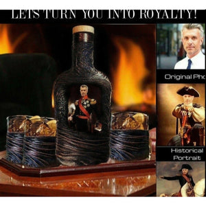 Historical Portrait decanter Set custom order 