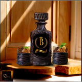 Birthday Whiskey Decanter Set | Unique Lava Design | Gift Box