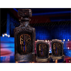 Police Officer Whiskey Decanter set-RoyalWhiskeyGift